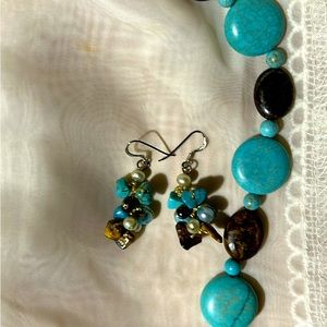 Earrings and bracelet